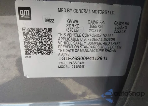 2023 Chevrolet Bolt Euv Fwd Premier from USA, damaged, VIN 1G1FZ6S00P4112941